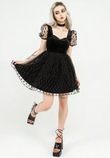 Ellipse Embroidered Tulle Puff Mini Dress