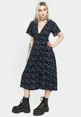 Diana Moon Moth Midi Dress