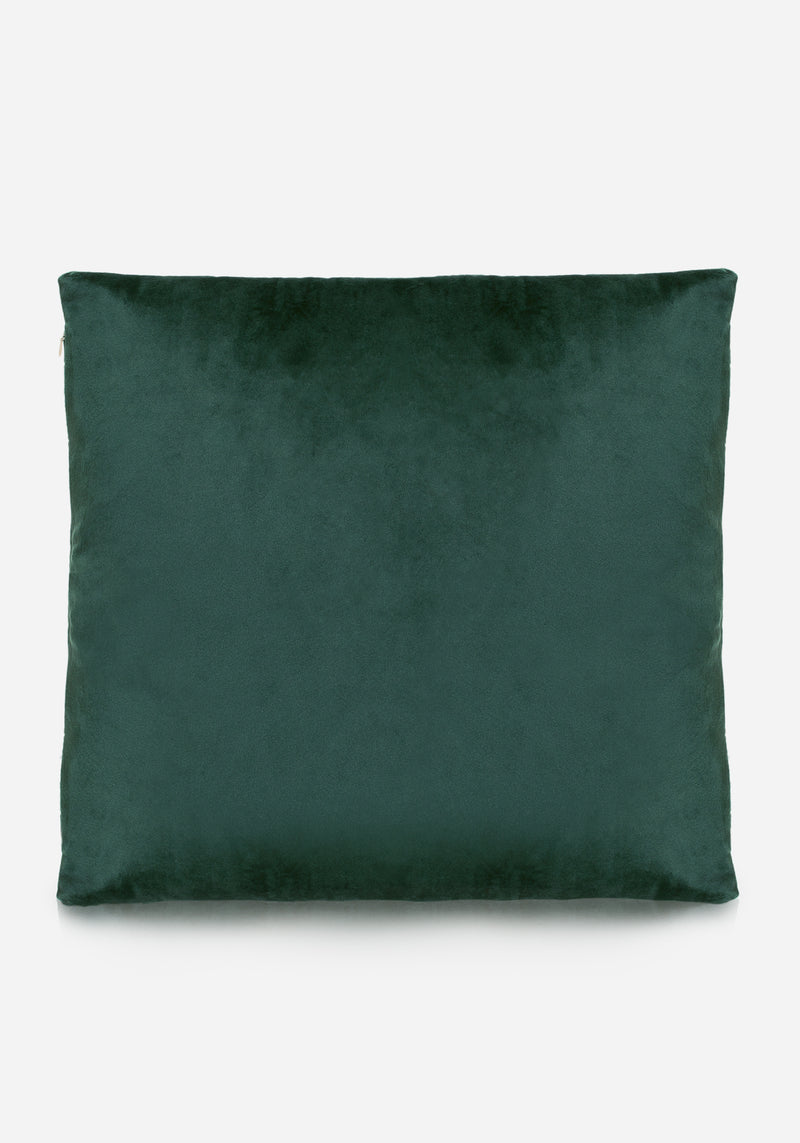 Faefire Celestial Mushrooms Velvet Cushion - Evergreen