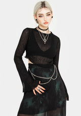 Lichen Chiffon Midaxi Skirt With Belt