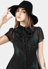 Lichen Chiffon Mini Shirt Dress