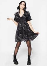 Revelation Chiffon Puff Sleeve Mini Dress