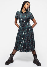 Pythia Print Midi Shirt Dress