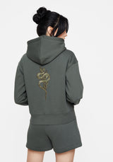 Nirah Cotton Cropped Crop Hoodie