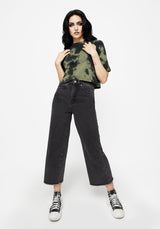 Sorrel Tie Dye Raglan Sleeve Crop Top