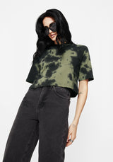 Sorrel Tie Dye Raglan Sleeve Crop Top