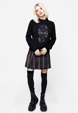 Dominion Snake Embroidered Knit Jumper