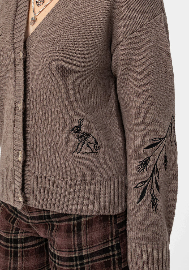 Hester Embroidered Knit Cardigan