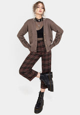 Hickory Check Straight Leg Trousers