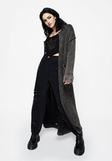 Allison Distressed Knit Longline Cardigan