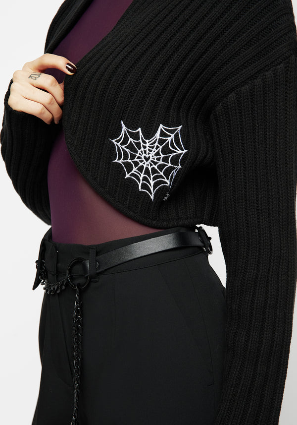 Catch Feelings Embroidered Knit Bolero