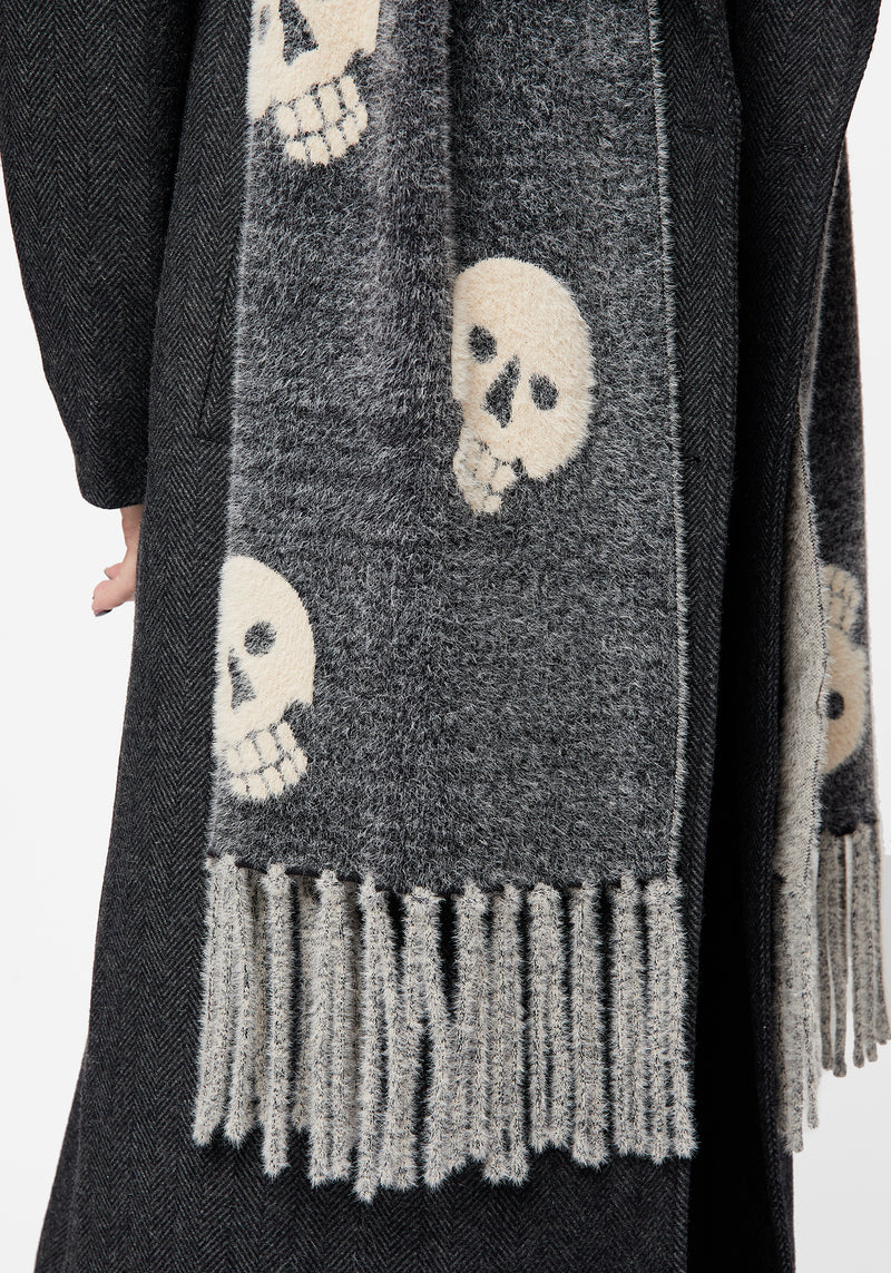 Crania Skull Knit Scarf