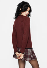 Foxfire Embroidered Cable Knit Jumper