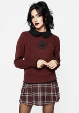 Foxfire Embroidered Cable Knit Jumper