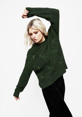 Barberry Embroidered Diamond Knit Jumper