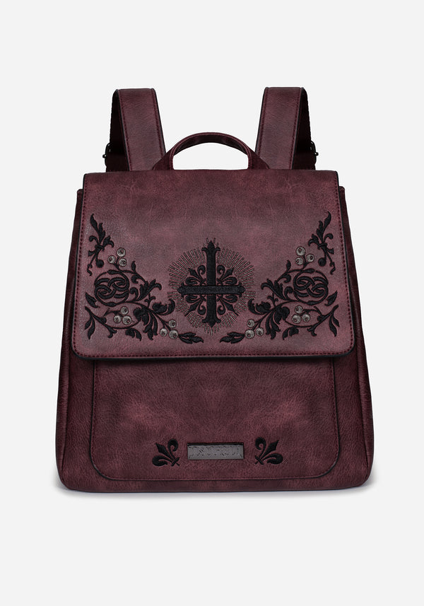 Elderberry Embroidered Mini Backpack