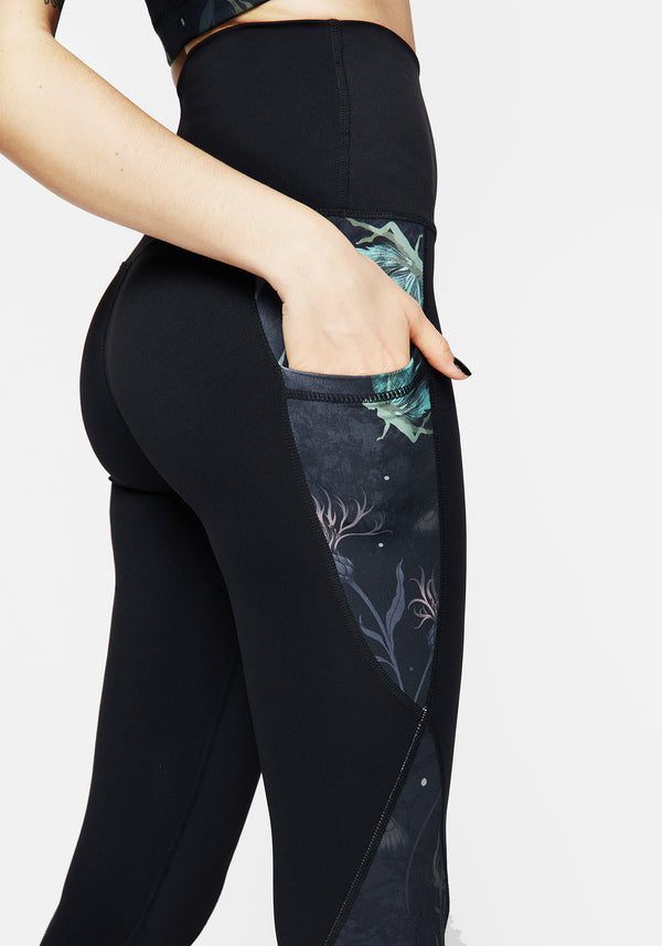 Rosanella Floral Fairy Print Athleisure Sports Leggings