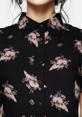 Carrion Button Up Blouse Top