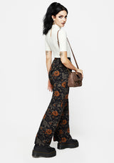 Mortify Floral Print Wide Leg Trousers