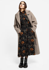 Mortify Floral Print Midi Shirt Dress