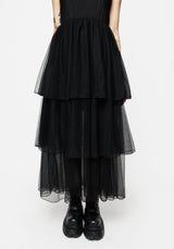 Opus Layered Tulle Apron Maxi Dress