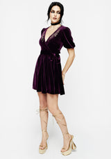 Hera Embroidered Mini Wrap Dress