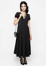 Taissa Floral Lace Button Up Midaxi Dress