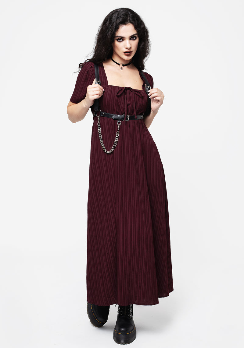 Sarcophagi Ruched Front Midaxi Dress