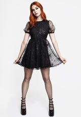 Sirius Sequined Puff Sleeve Mini Dress