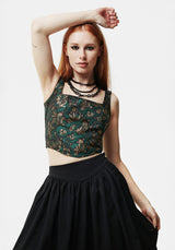 Rena Snake Jacquard Corset Top