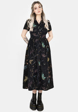 Rosanella Floral Print Midi Shirt Dress