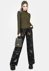 Rosanella Floral Print Straight Leg Trousers