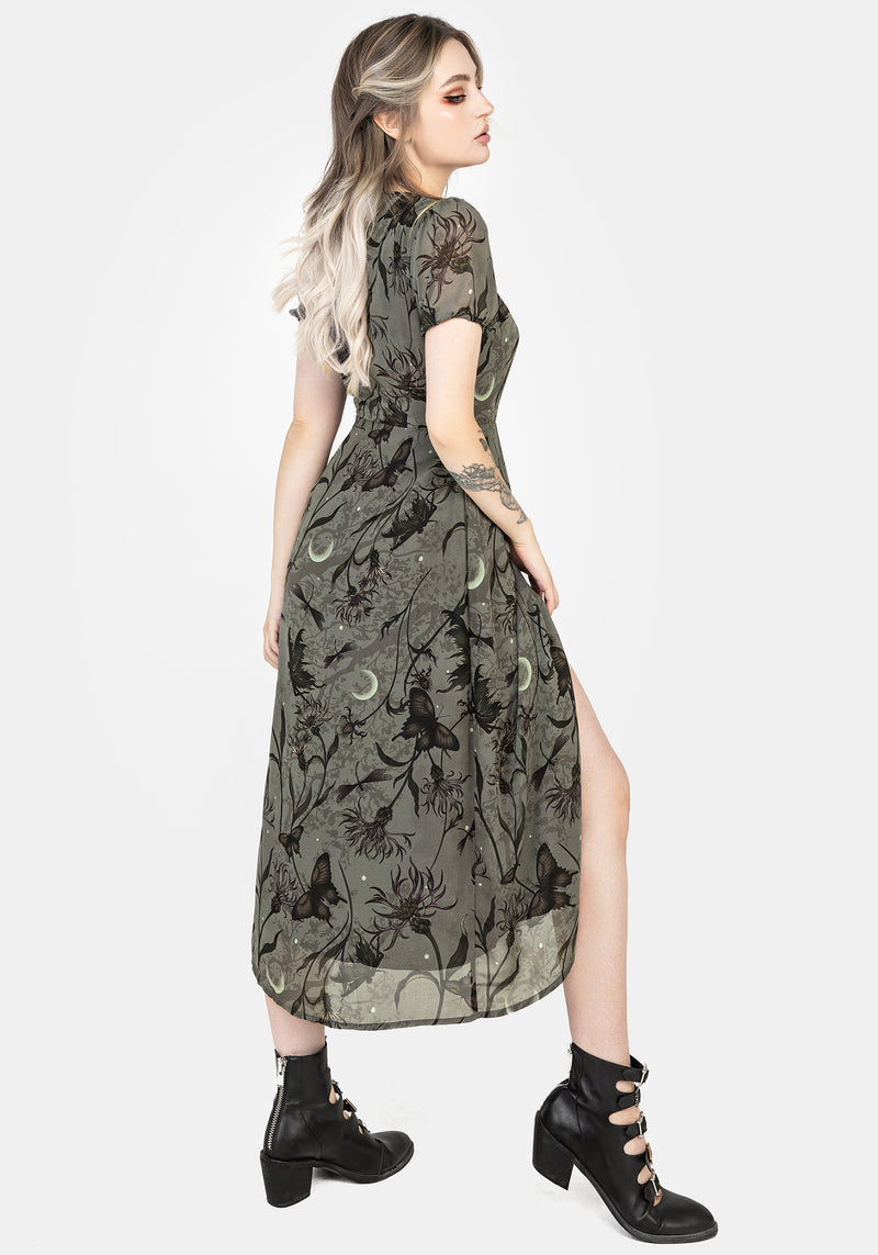 Gloriana Floral Print Chiffon Midaxi Wrap Dress