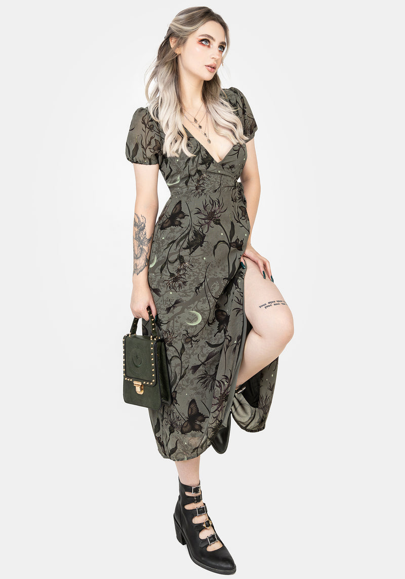 Gloriana Floral Print Chiffon Midaxi Wrap Dress