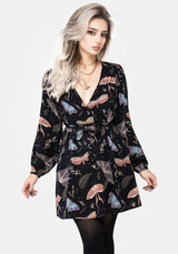 Nightmoth Mini Wrap Dress