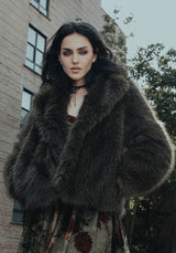 Monstrum Cropped Faux Fur Jacket