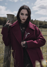 Oath Longline Belted Coat with Pin Brooch