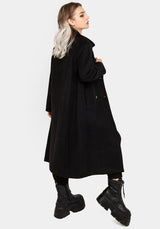 Theia Double Breasted Longline Wool Blend Coat