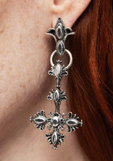 Edwina Cross Drop Earrings