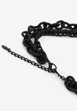 Jet Chunky Chain Layered Necklace