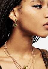 Xanthe Pressed Algae Sun Drop Earrings