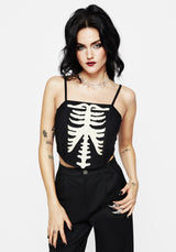 Ribcage Embroidered Corset Top