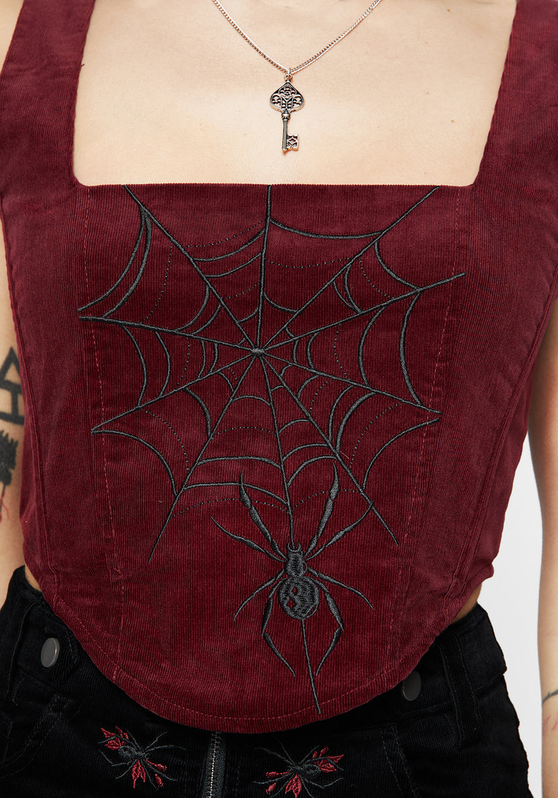 Webcatcher Embroidered Corset Top