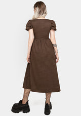 Sweetspire Check Button Up Midi Dress