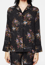 Cleome Floral Spiderweb Button Up Pyjama Top