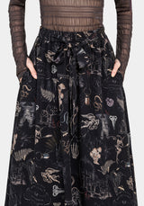 Maudeline Victoriana Print Eco-Viscose Midaxi Skirt