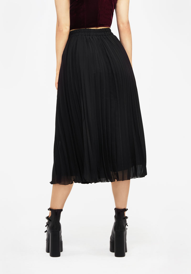 Paridamie Pleated Midi Skirt