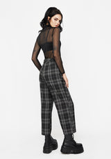 Checkmate Wide Leg Culotte Trousers - Black