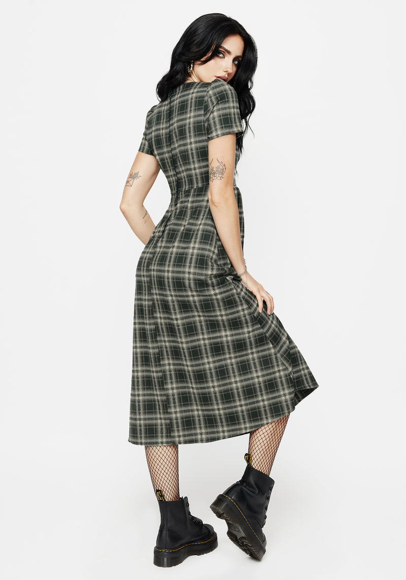 Tulisa Check Midi Dress