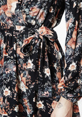 Reynard Fox Floral Mini Wrap Dress